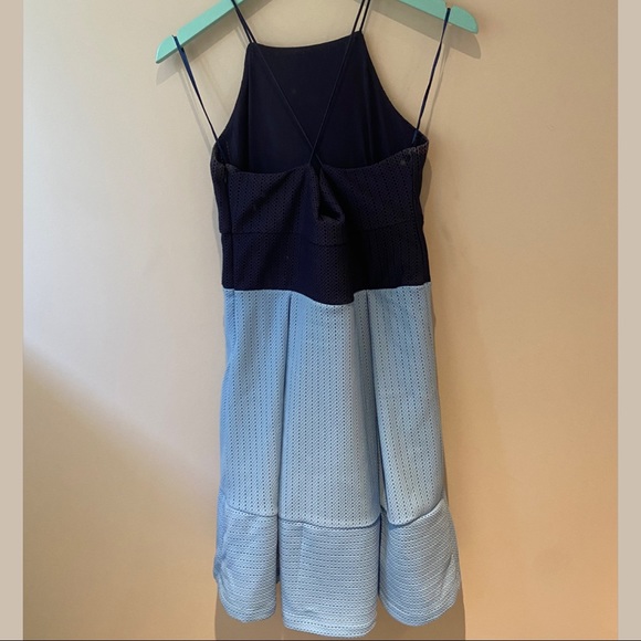 Two-Tone Blue Strappy Dress - Picture 2 of 5